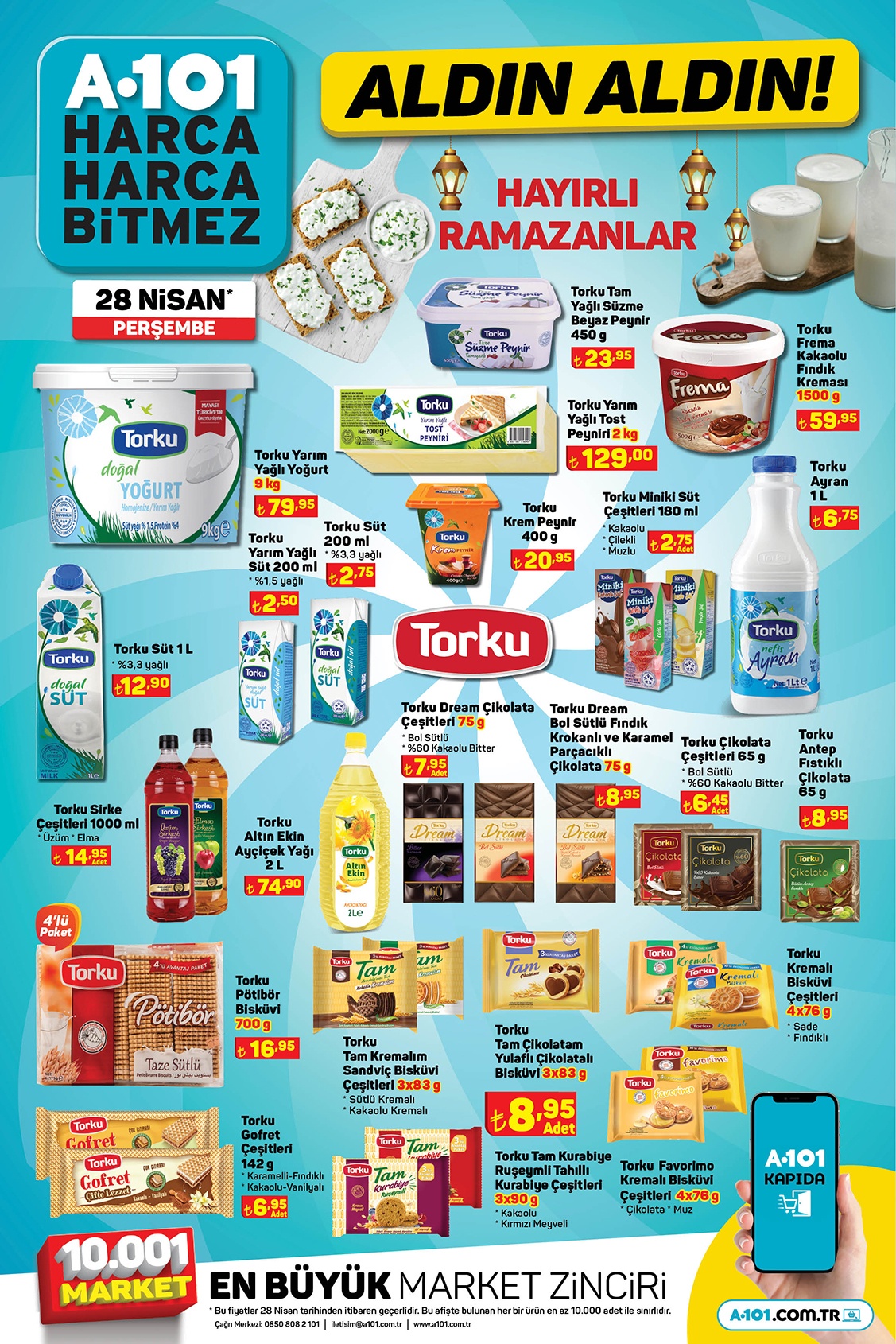 A101'de 28 Nisan'da Büyük İndirim Var! Bayramdan Önce Tüm İhtiyaçlarınız İçin En Uygun Market Fiyatlarını Kaçırmayın!