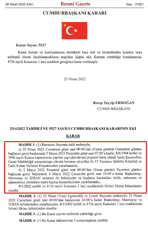 Bayram Tatilinin Kaç Gün Olacağı Kesinleşti, Resmi Gazete'de Yayımlandı