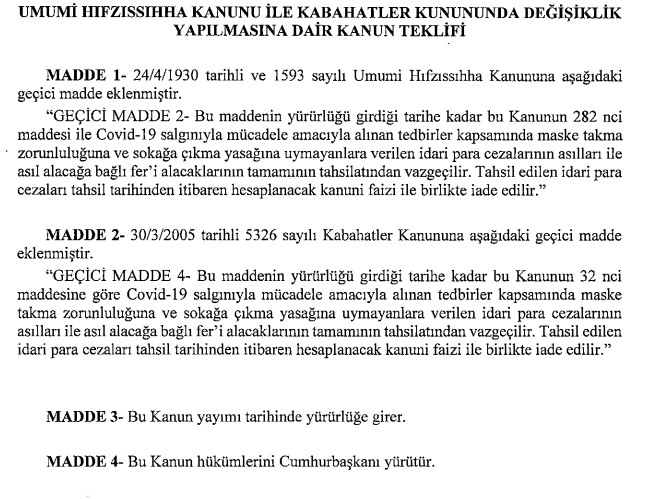 Karantina Döneminde Milyonlarca Kişi Ödemişti! Sokağa Çıkma ve Maske Takma Yasağı Para Cezaları İade Mi Edilecek?