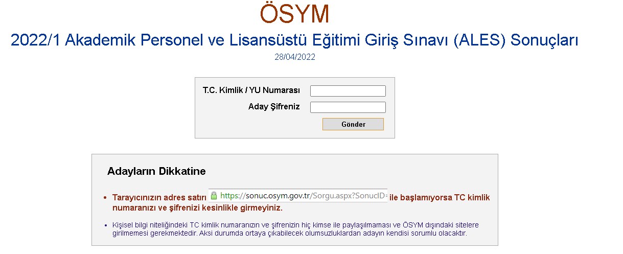 ALES sonucu nasıl öğrenilir, nereden bakılır? ÖSYM cevap kağıdı ve sonuç sorgulama ekranı