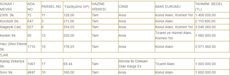 İstanbul'da tam hisseli konut imarlı devlete ait arsalar satışa çıkarıldı!