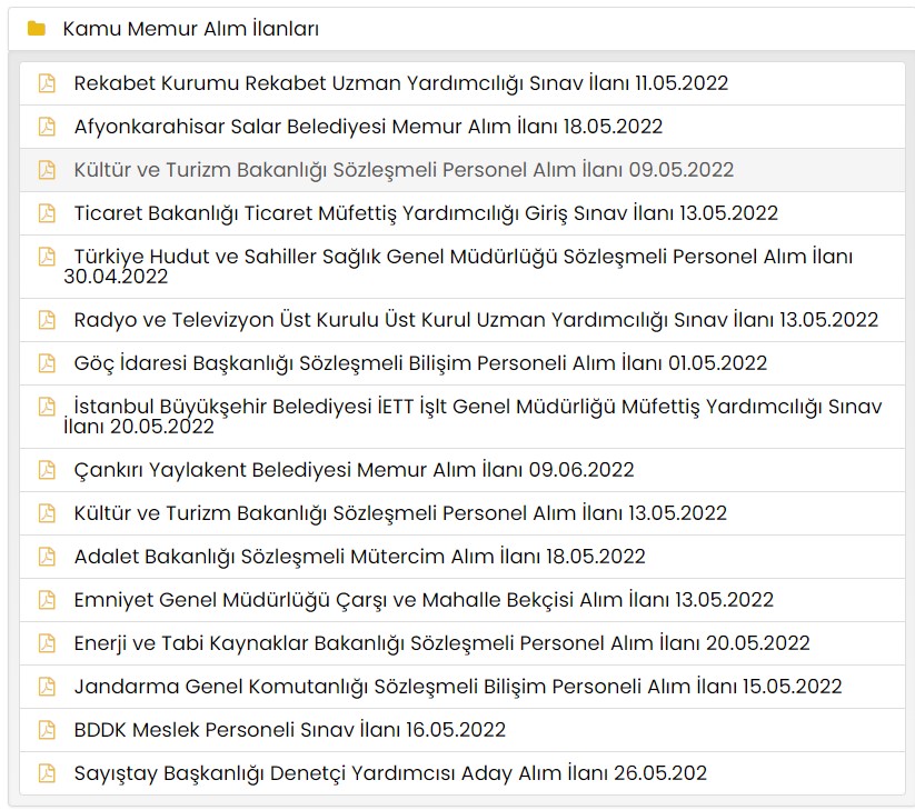 Başvurular Mayıs Ayında Başlıyor! Kamu Memur Alım İlanı ve Sözleşmeli Personel Alımı İlanları 2022 Yayımlandı