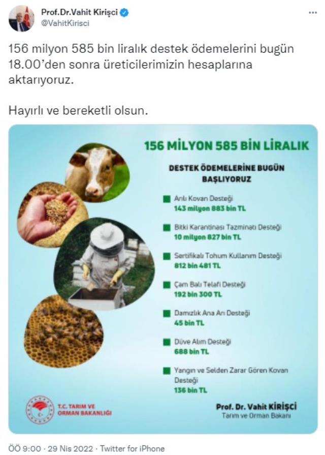 17.59'dan sonra hesaplarda olacak! Bakan Kirişçi binlerce kişiye müjdeyi hayırlı olsun diyerek ilan etti