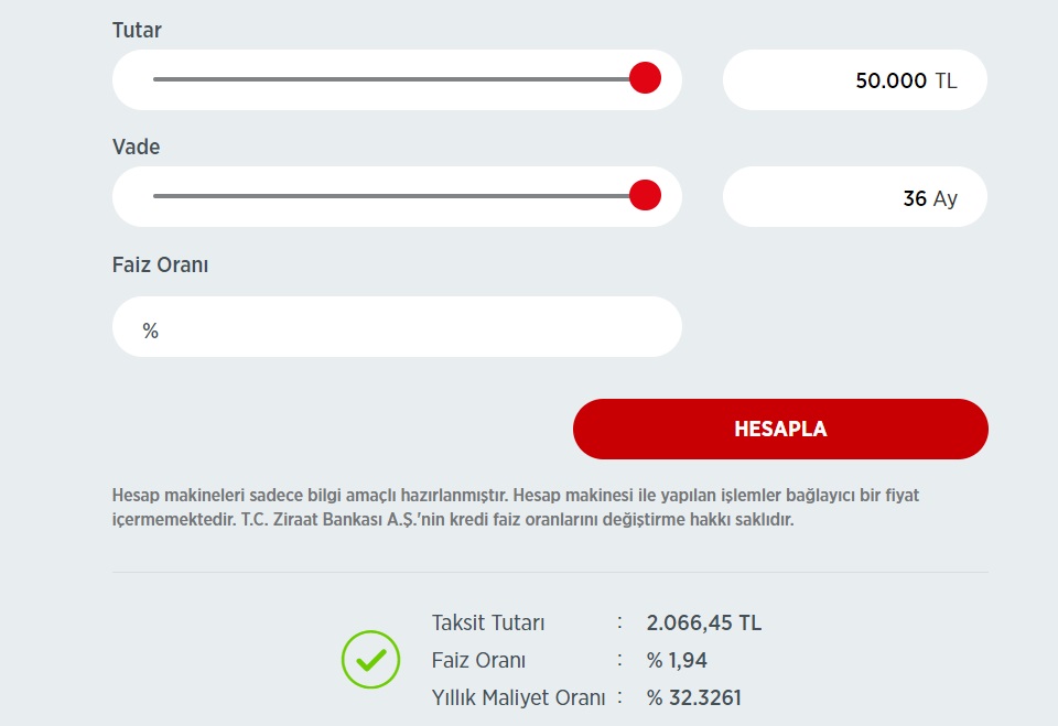 Ziraat Bankası'ndan 25 Bin TL, 50 Bin TL, 75 Bin TL İhtiyaç Kredisi Çekenlerin Ödeyecekleri Aylık Taksitler!