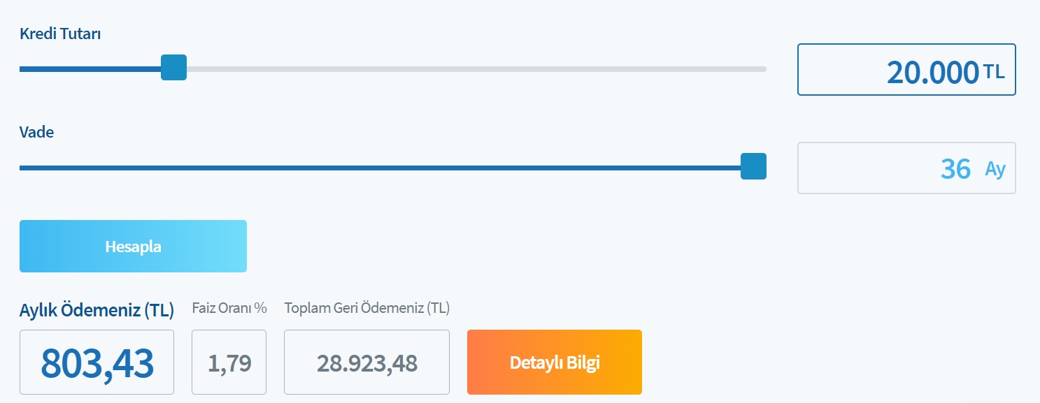 803 TL, 1.432 TL, 2.047 TL Taksitlerle 20 Bin TL, 35 Bin TL, 50 Bin TL İhtiyaç Kredisi Halkbank'ta!