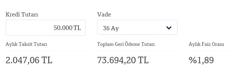 803 TL, 1.432 TL, 2.047 TL Taksitlerle 20 Bin TL, 35 Bin TL, 50 Bin TL İhtiyaç Kredisi Halkbank'ta!