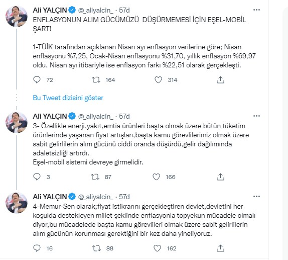 Memur-Sen'den Çalışanları Enflasyondan Korumak İçin Öneri