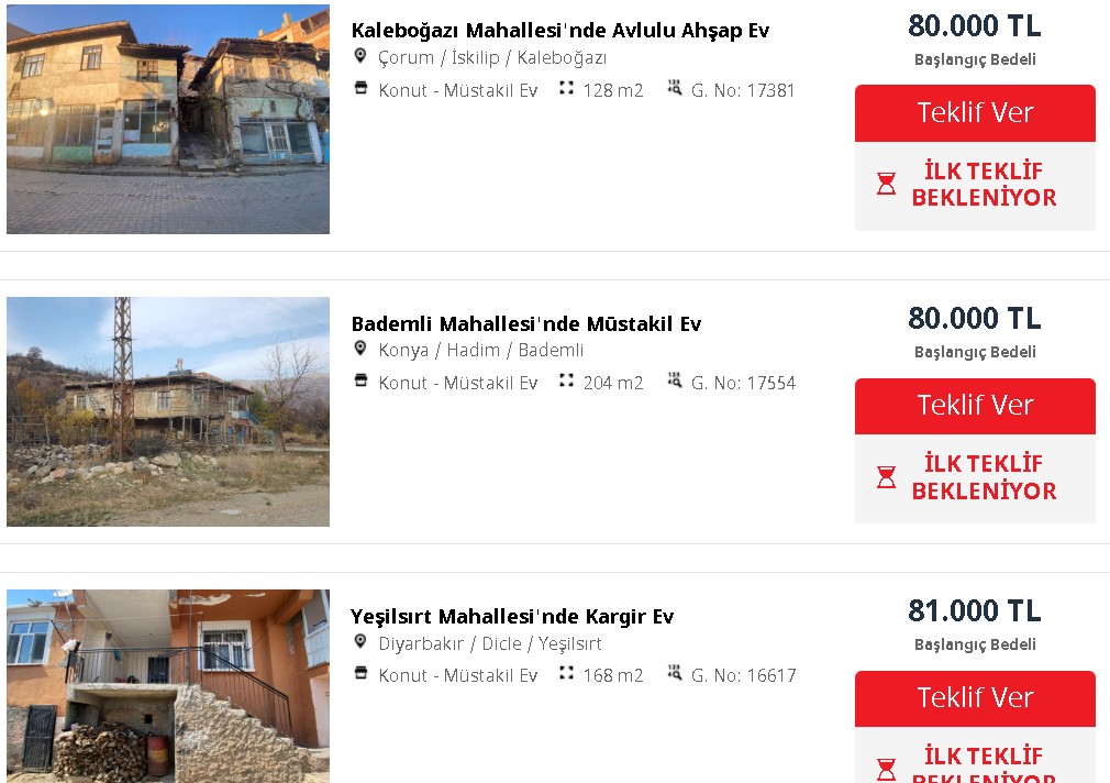 Ziraat Bankası Satılık Gayrimenkuller Mayıs İlanları: Avlulu Ahşap Ev 80 Bin TL, 400 M2 Bahçeli Köy Evi 108.000 Lira!