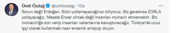 Ümit Özdağ Cumhurbaşkanı Erdoğan'ın Sığınmacı Açıklamasına Tepki Gösterdi