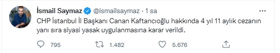 Yargıtay Canan Kaftancıoğlu Kararını Açıkladı, Kılıçdaroğlu Acil Çağrıda Bulundu