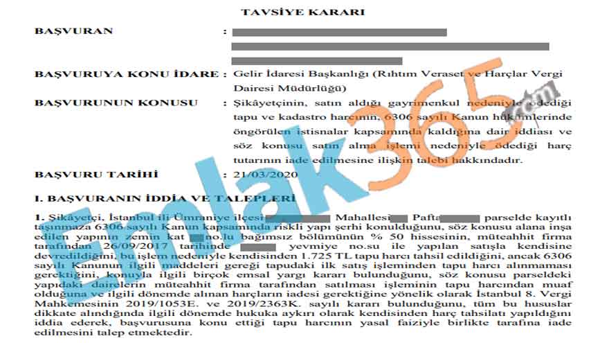 Tapu Harcı Ödeyenler Tek Dilekçe İle Geri Alacak! KDK Müjdeyi Verdi, Muafiyet İmkanıyla 5.726 TL Harç Parası İadesi