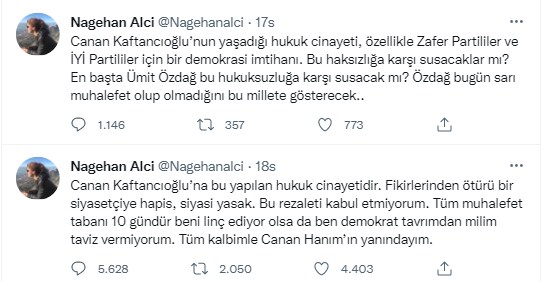 Nagehan Alçı Yargıtay'ın Canan Kaftancıoğlu Kararına Tepki Göstererek Mansur Yavaş'a Seslendi