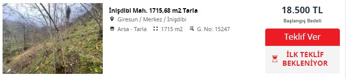 Toprağa Yatırım Yapmak İsteyenler Dikkat! Ziraat Bankası 18 Bin TL'ye, 25 Bin TL'ye, 34 Bin TL'ye Tarla Satıyor!