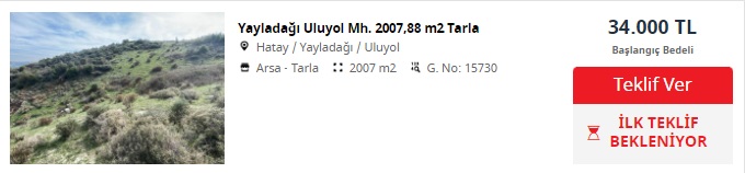 Toprağa Yatırım Yapmak İsteyenler Dikkat! Ziraat Bankası 18 Bin TL'ye, 25 Bin TL'ye, 34 Bin TL'ye Tarla Satıyor!