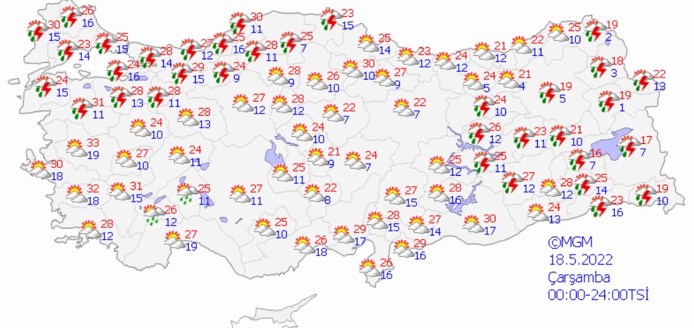 81 İlin Hepsi Listede! Meteoroloji O Tarihte Gök Gürültülü Sağanak Yağış, Dolu, Sel Alarmı İlan Etti