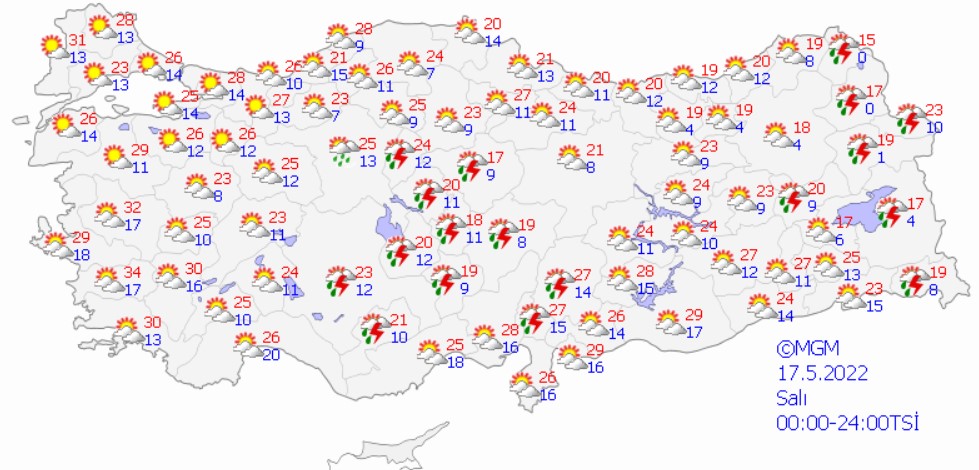 81 İlin Hepsi Listede! Meteoroloji O Tarihte Gök Gürültülü Sağanak Yağış, Dolu, Sel Alarmı İlan Etti