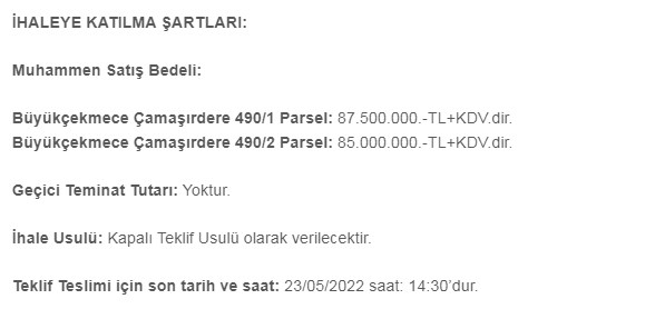 İstanbul'da üniversiteden satılık arsalar! 59 bin 274 ve 50 bin 279 m2 yüzde 10 imarlı