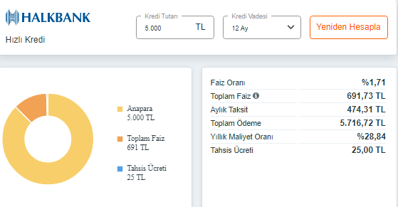 Hemen para lazımsa Halkbank'tan aylık 475 liraya 5.000 TL ihtiyaç kredisi kullanabilirsiniz!