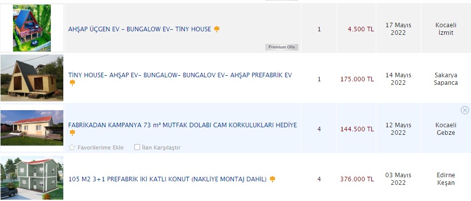 Prefabrik Ev Fiyatlarına Bahar Dampingi! Üzerine Konduracak Arsası Olana 132 Bin Liraya Sahibinden Satılık Kelepir Evler