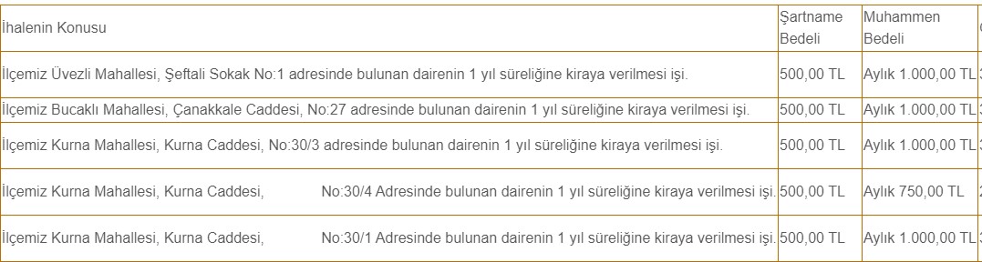 İstanbul Şile'de belediyeden aylık 750, 1000 TL'ye kiralık daireler! En az 1 yıllık sözleşmeyle