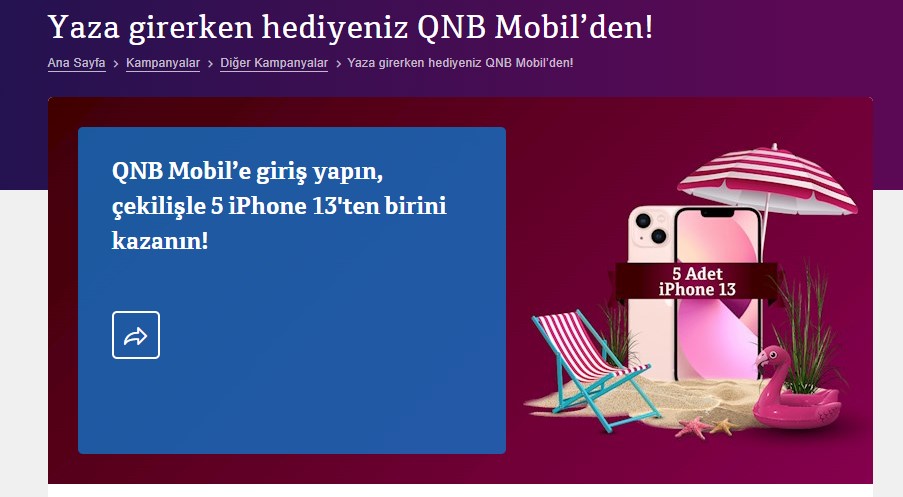 Fiyatı 18.999 TL QNB Finansbank Bedava iPhone 13 dağıtıyor! Herkese açık başvurular başladı