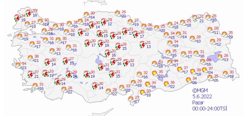 11 İlde Meteoroloji Alarm Verdi: Kuvvetli Sağanak Yağış Hayatı Felç Edecek, Yazın Ortasında Tufan Yaşanacak