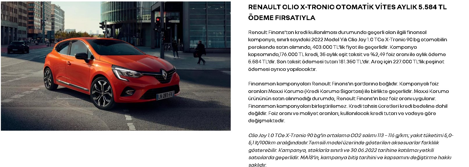 Renault Clio 2022 Haziran Listesi Alev Aldı: Aylık Sıfır Araç Taksit Tutarı Asgari Ücreti Solladı!