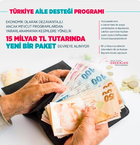 Kurban Bayramı öncesinde hesaplara 1000, 1500, 2000 TL ödemeler yapılacak! Erdoğan Aile Desteği paketini açıkladı!