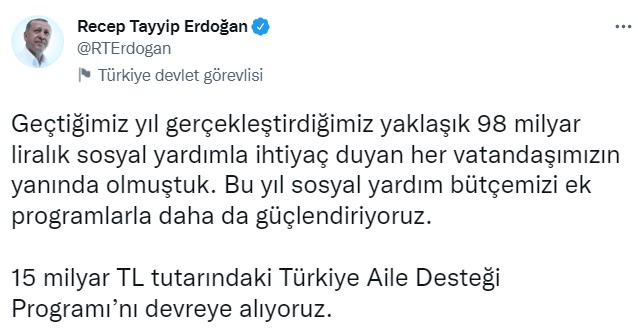 Cumhurbaşkanı Erdoğan'dan Bayram Harçlığı Müjdesi! Kurban Bayramı Öncesi e-Devlet Başvurusu Yapana Sosyal Yardım Ödemesi