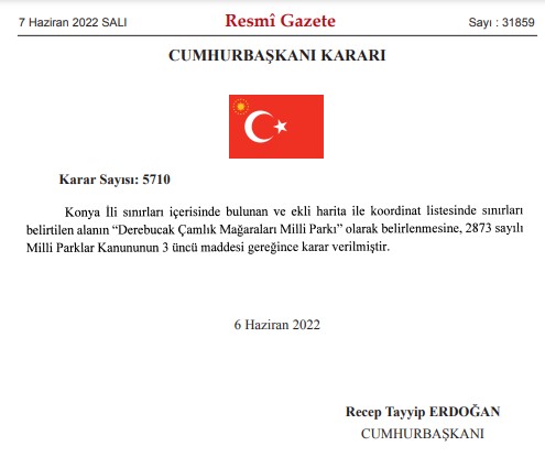 Cumhurbaşkanı Erdoğan İmzaladı, Türkiye'nin 46. Milli Parkı İlan Edildi! Derebucak Çamlık Mağarası Nerede, Nasıl Gidilir