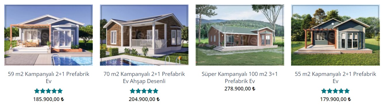 2+1 Ve 3+1 Prefabrik Evler 179 Bin TL'den Başlayan Anahtar Teslim Fiyatlarla Satışta!