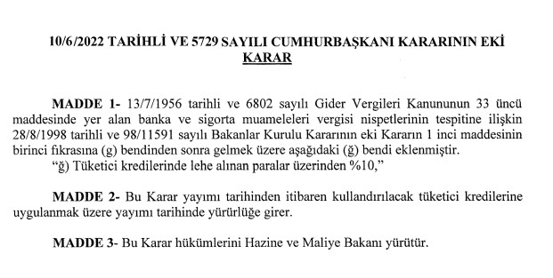 Tüketici Kredisi Paketlerine Yeni Bir Düzenleme Daha: BSMV Oranı Yüzde 10 Arttırıldı!