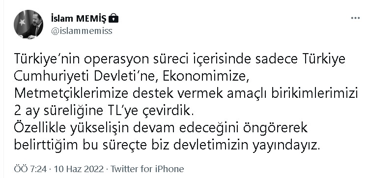 İslam Memiş Tüm Birikimlerini Destek İçin TL'ye Çevirdiğini Açıkladı