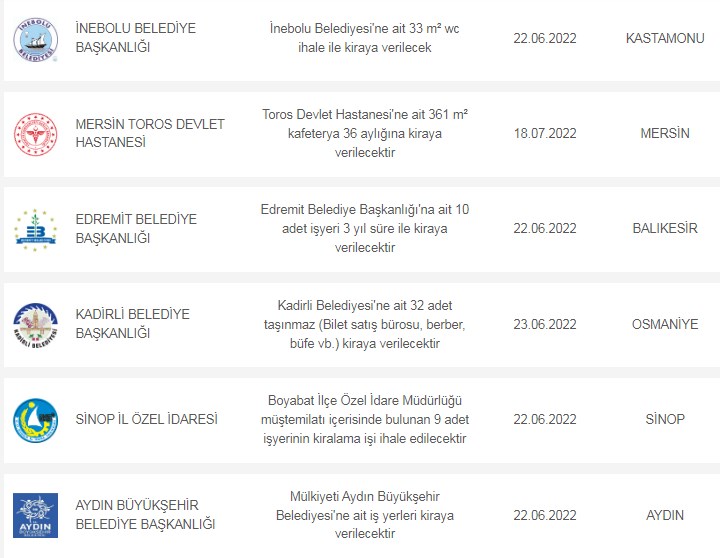 13 17 Haziran listesi! 1+1, 2+1, 3+1 daireler, bahçeli evler, arsalar, dükkanlar tüm devletten satılık