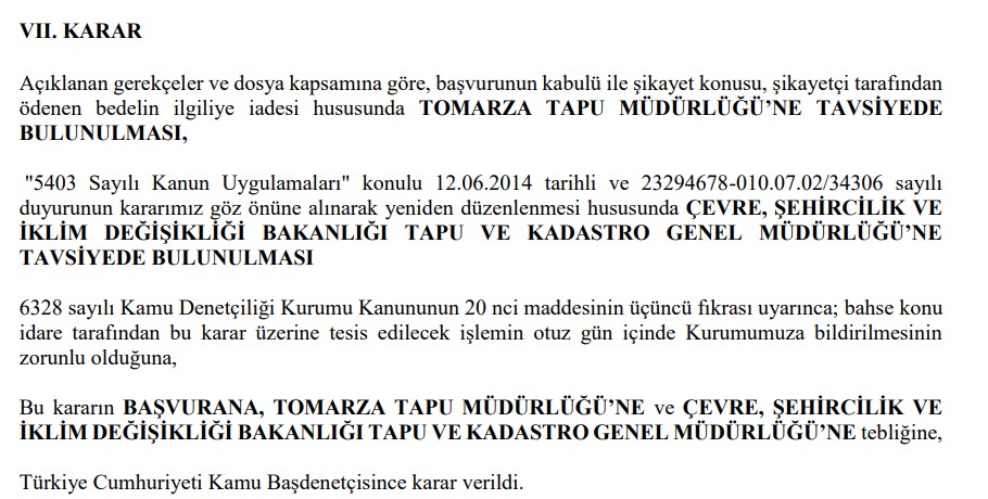 Ev Alanlara Tapu Harç İadesi Hakkında Emsal Karar Açıklandı!