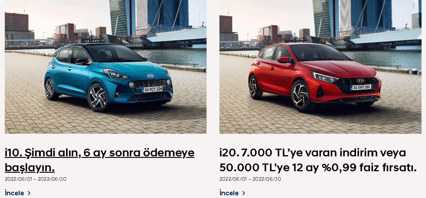 İlk 6 Ay Tek Kuruş Ödeme Yok!  315 Bin Liraya Hyundai i10 Hemen Al, 2023'te Öde