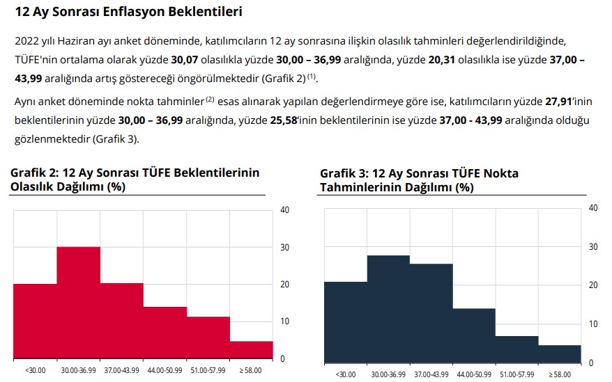 Merkez Bankası Haziran Enflasyon Beklentisi 2022 Tahminini Açıkladı!