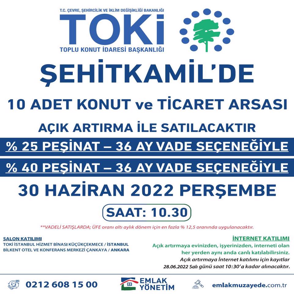 TOKİ Gaziantep'te satışa çıktı! Yüzde 25 peşinatla konut imarlı arsa satacak