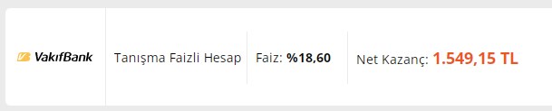 100 bin TL'sini Vakıfbank'a yatıran 32 günde ne kadar kazanır? Vadeli mevduat faizleri