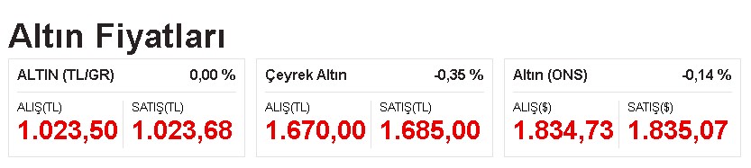 Merkez Bankası Haziran Kararı Öncesi Dolar, Euro Kuru Yükseldi, Gram, Çeyrek Altın Fiyatı Düştü