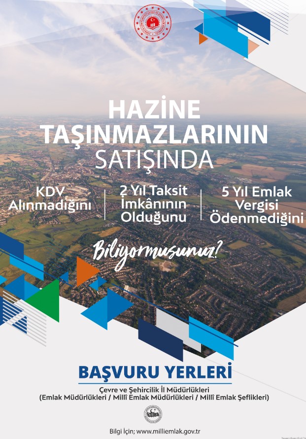 Üzerine Ev Yapmak Serbest! Milli Emlak 37 İlde Sıfır Peşinat Aylık 204 TL Taksitle Hazine Arazisi, Arsa Satıyor