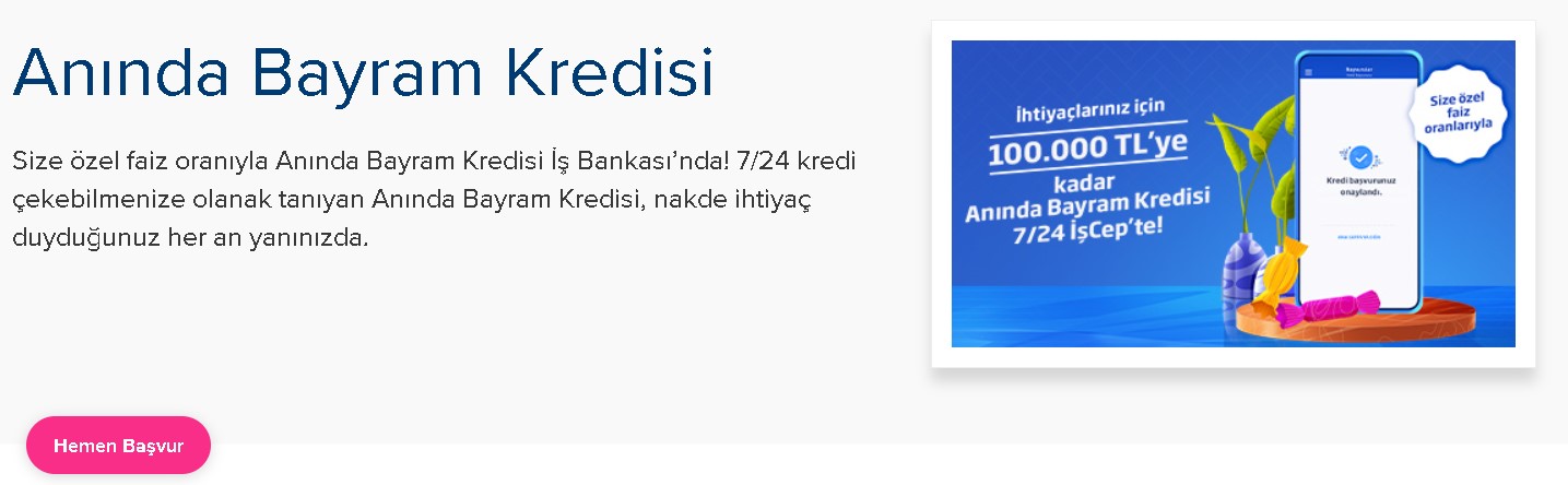 İş Bankası Kurban Bayramı Kredisi! Siz Bankaya Gitmeyin, 100.000 TL Kredi Size Gelsin