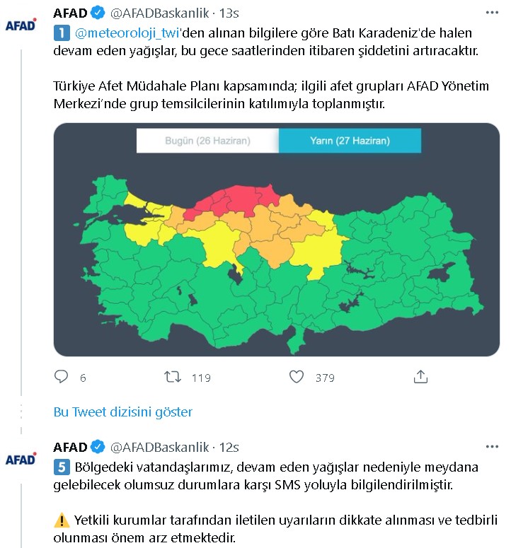 AFAD ve Meteoroloji Teyakkuza Geçti! Hangi İllerde Kırmızı Alarm Var, Sağanak Yağış Beklenen İller Hangileri?