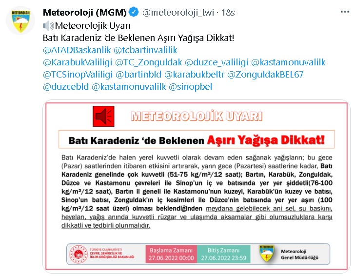 AFAD ve Meteoroloji Teyakkuza Geçti! Hangi İllerde Kırmızı Alarm Var, Sağanak Yağış Beklenen İller Hangileri?