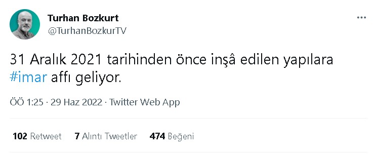 Torba Yasa Meclise Gelirken Ünlü Ekonomist Açıkladı: 31 Aralık 2021 Öncesi Kaçak Yapılara Yeni İmar Affı Geliyor!