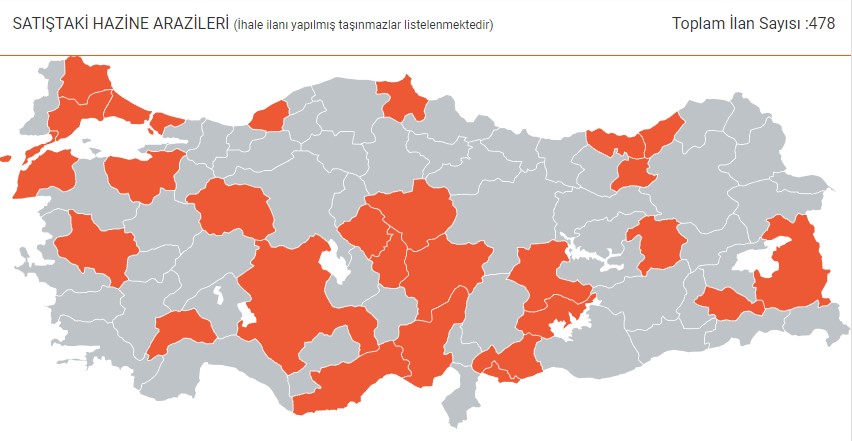 Bizzat Bakan Kurum Açıklamıştı: Milli Emlak Ucuz Arsa Satışı İçin 26 İlde Satışa Çıktı! 875 M2 Hazine Arazisi 45.600 TL