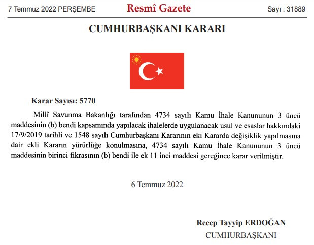 Cumhurbaşkanı Erdoğan İmzaladı, Yeni Fiyat Farkı, Fesih Kararnamesi ve Artırımlı Fark Kararı Resmi Gazete'de Yayımlandı!