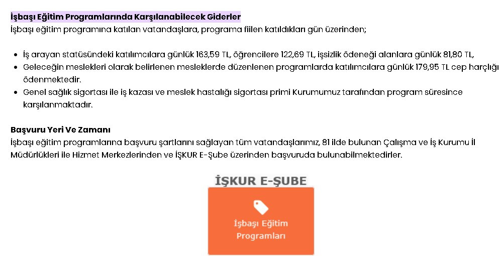 İŞKUR Hem Meslek Sahibi Edecek, Hem Aylık 5,398,50 TL Cep Harçlığı Ödeyecek!