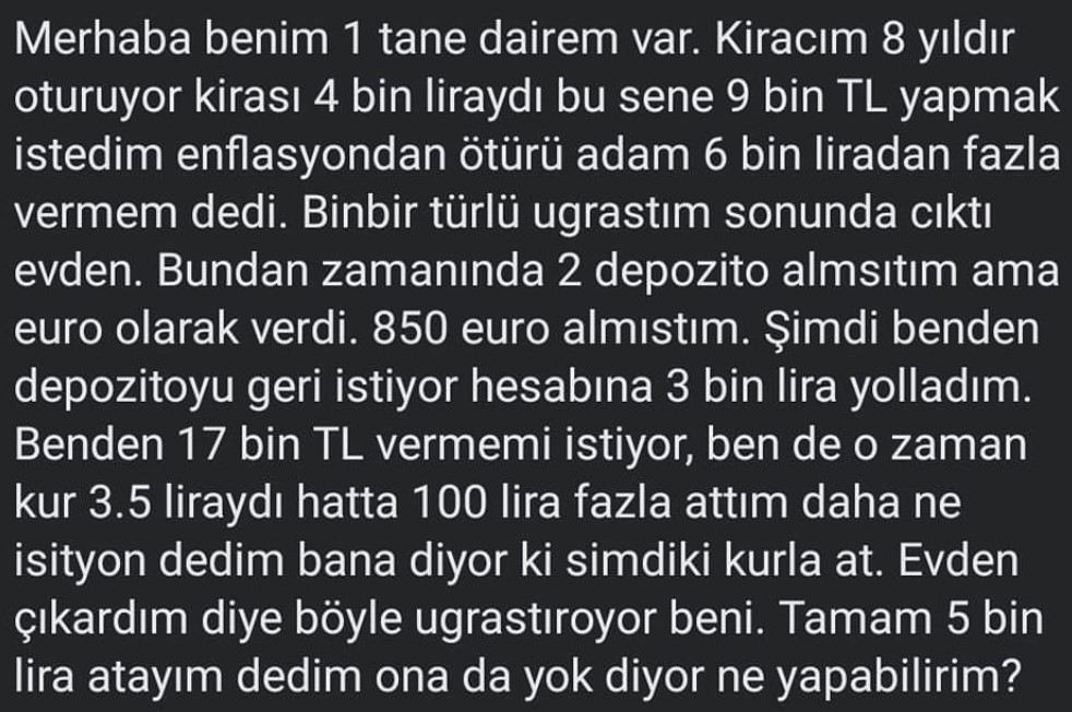 Ev Sahibi İle Kiracı Arasında 850 Euro Depozito Anlaşmazlığı Sosyal Medyayı Salladı!