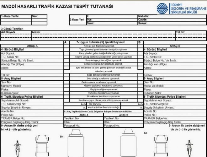 Trafik Kazası Tespit Tutanağı Nedir, Nasıl Doldurulur?